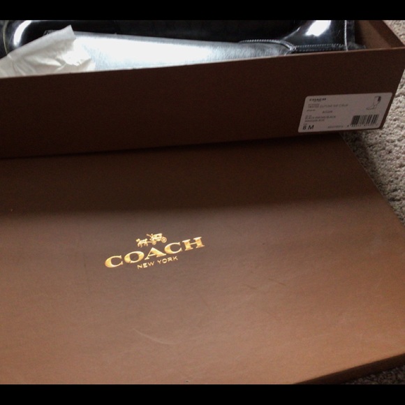 Coach Black Tristee Outline Rain Boots SG C/rub sz 8m black / smoke black - Picture 4 of 10